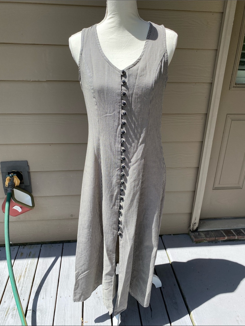 4/$20 vintage button down plaid dress